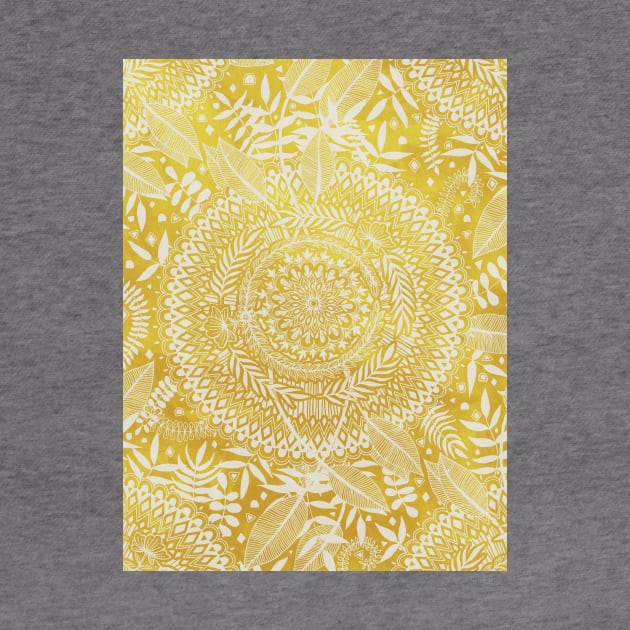 Medallion Pattern in Mustard and Cream by micklyn